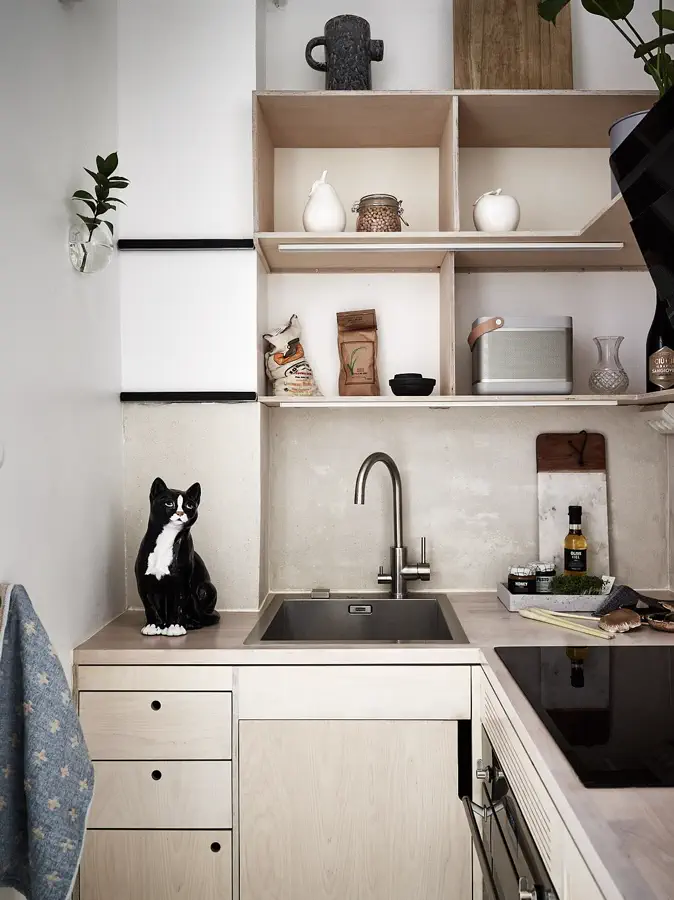 Färdigt kök i björkplywood