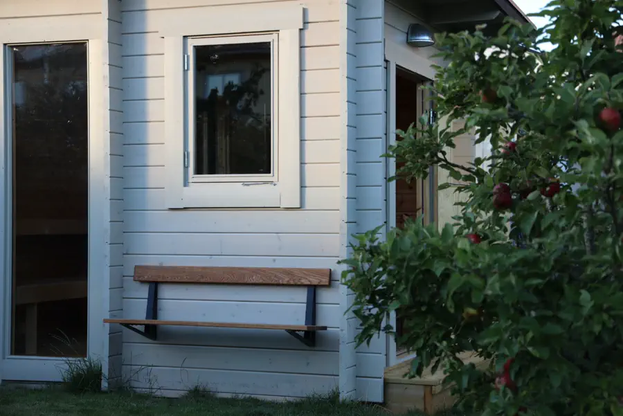 Detaljbild från bastustuga