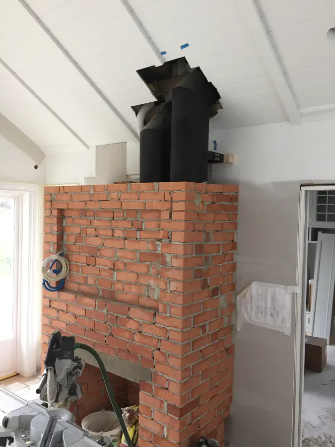 Specialbeställda vinklar till skorsten